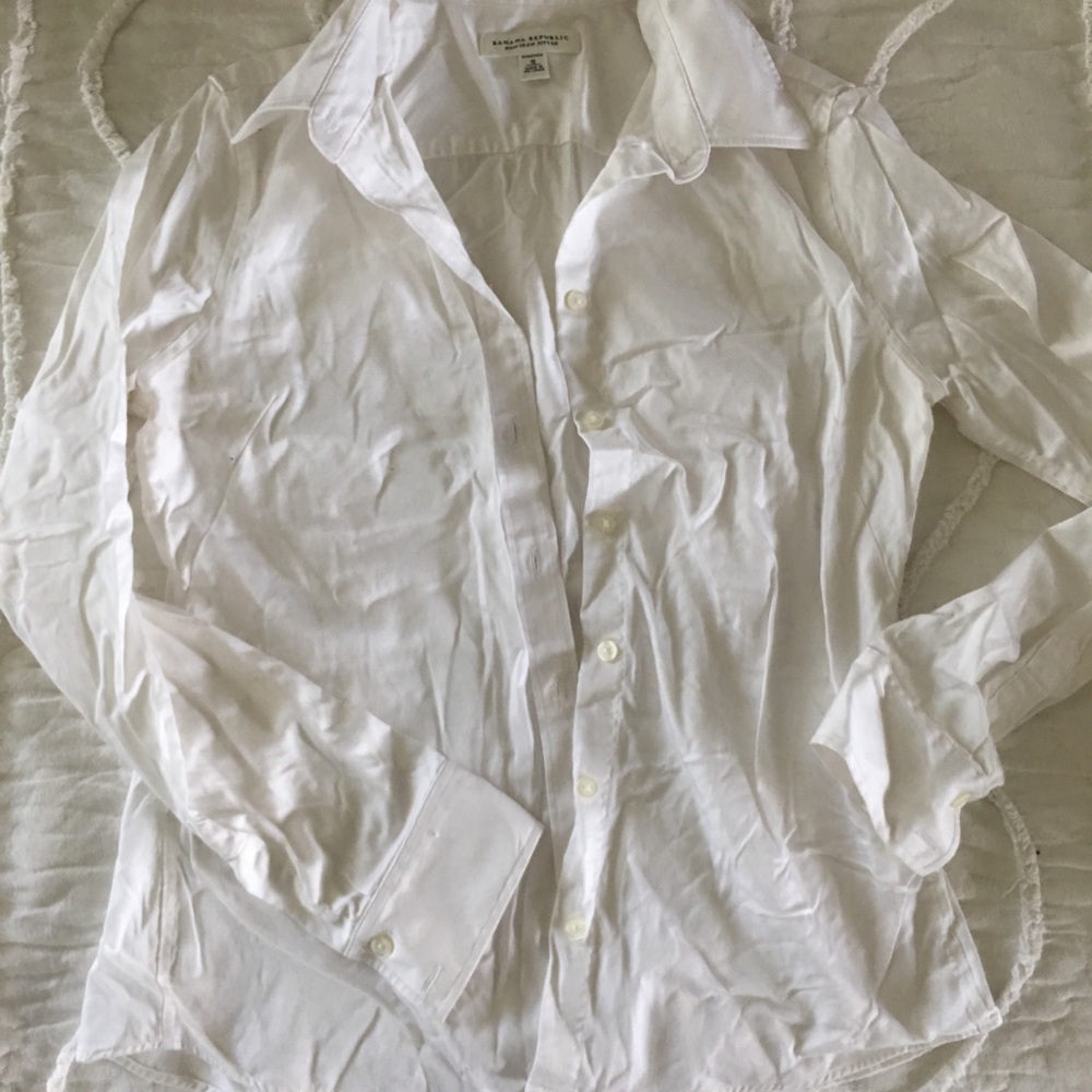 Banana Republic White Button Down